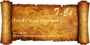 Turóczy Csongor névjegykártya