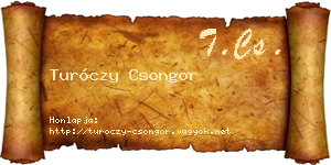 Turóczy Csongor névjegykártya
